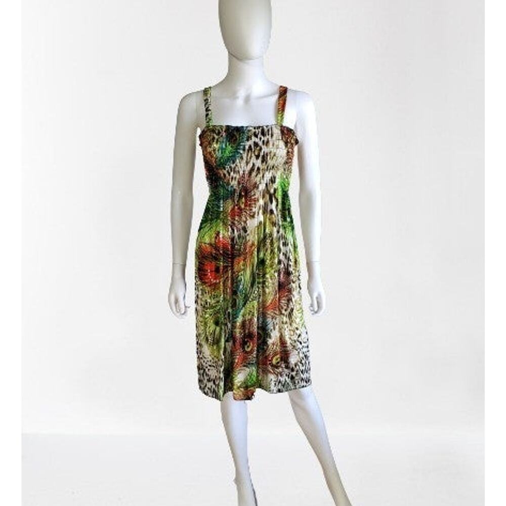 Vibrant Multicolor Midi Dress
